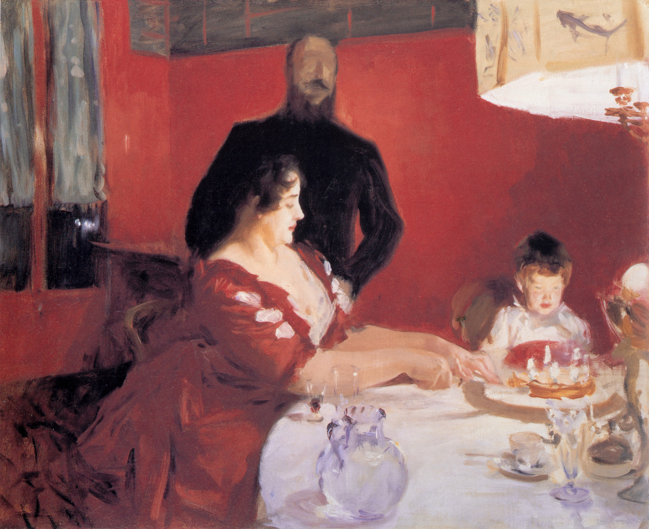 artist-sargent:  The Birthday Party, John Singer SargentMedium: oil,canvashttps://www.wikiart.org/en/john-singer-sargent/the-birthday-party-1887