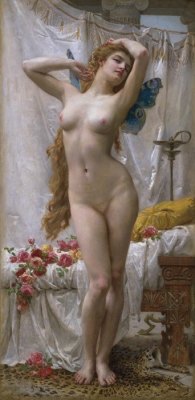 artbeautypaintings:  The awakening of Psyche - Guillaume Seignac