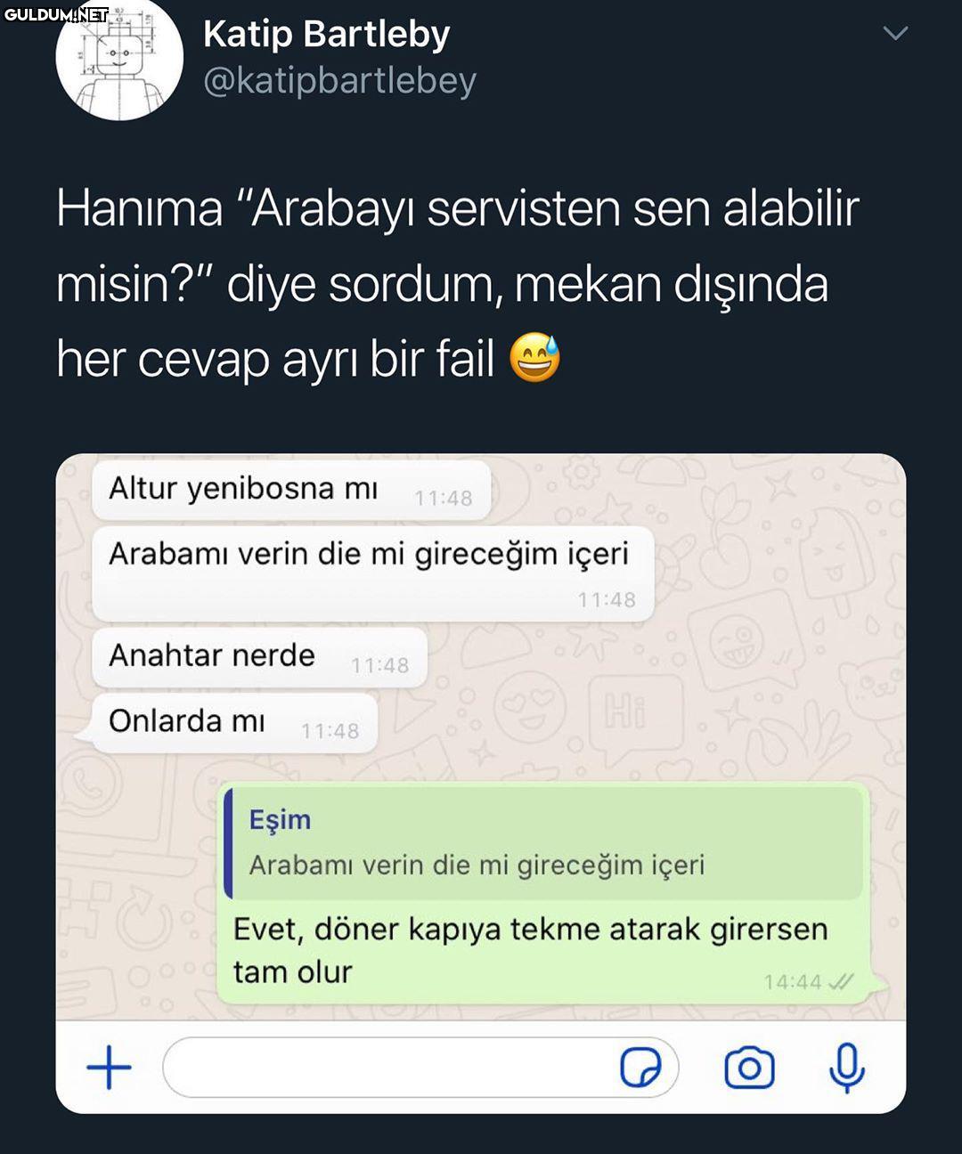 arabamı verin Katip...