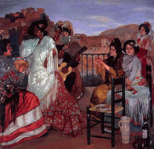 Gypsy Dance on Terrace, Granada by Ignacio Zuloaga, 1922-23