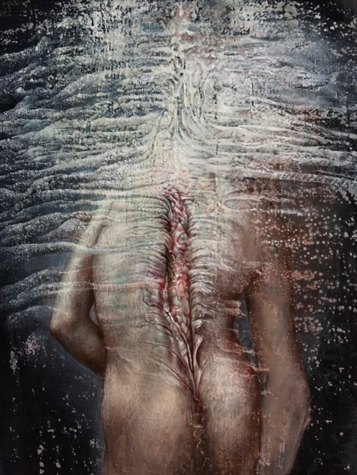 Agostino Arrivabene . Progress . oil in wood 2017