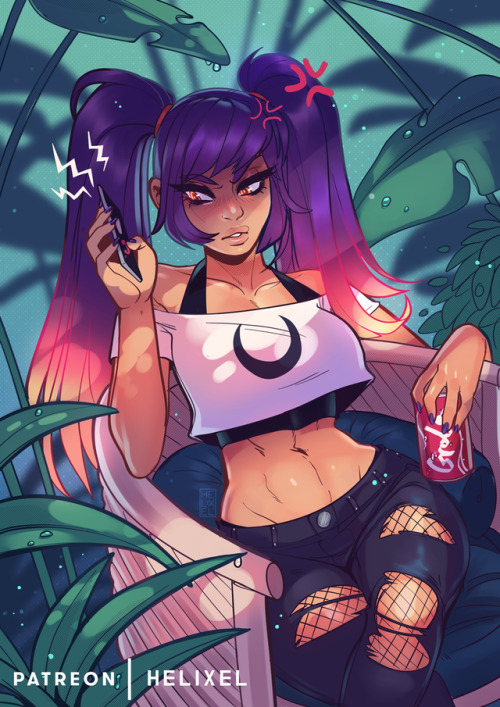 This months patreon exclusive mini print also happens to be a commission! OC belongs to @ciaoora! Al