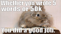 realrandomsam:  Some new Happy Writer Bun for the writing lovelies out there. Keep writing! You can do it! 