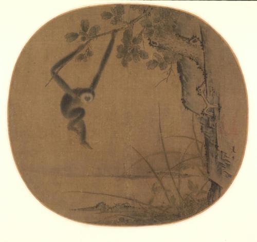 Swinging Gibbon, Xia Gui, late 1100s- 1st quarter 1200s, Cleveland Museum of Art: Chinese ArtSize: I
