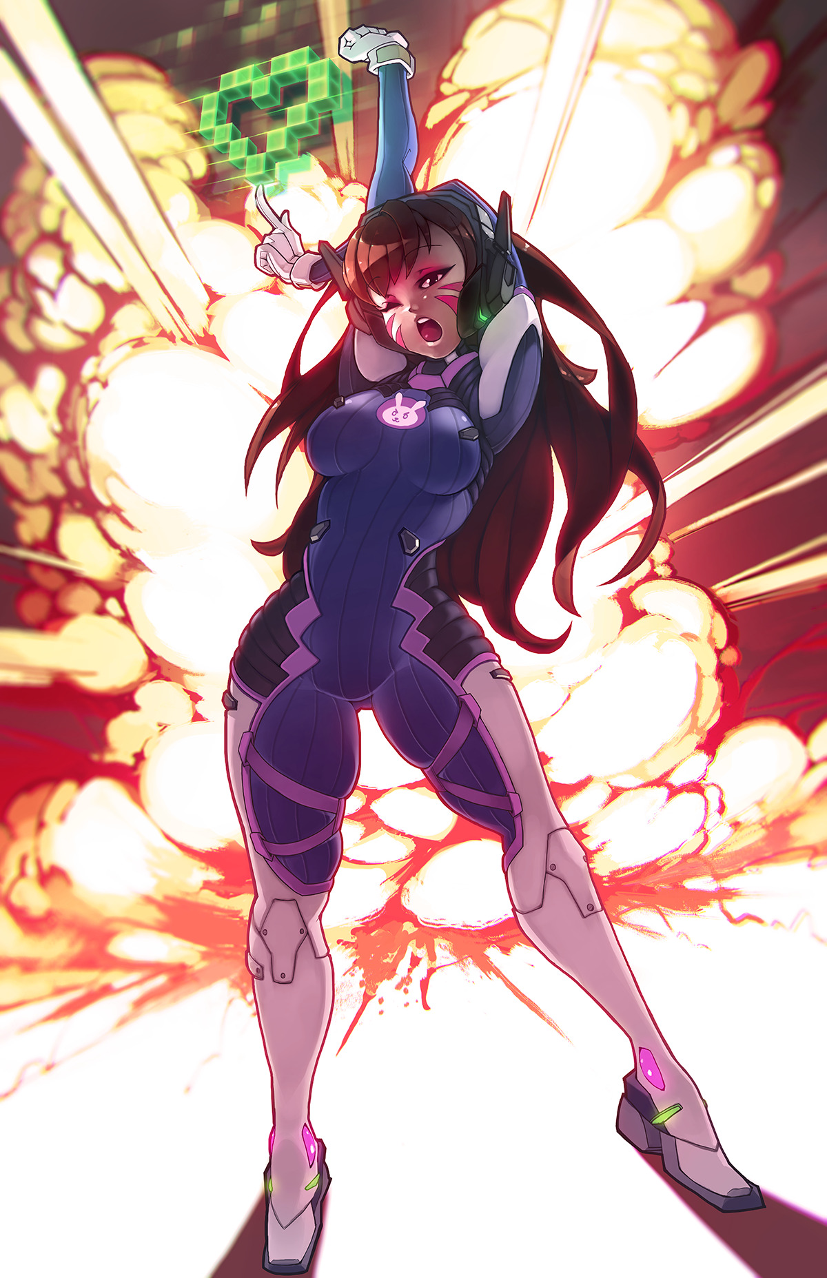rtilrtil:  EXPLOSIONS ARE BORING [D.VA] D.va from Overwatch trying to stay enthusiastic