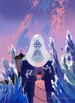 mydezignillustrations:  It’s been a while to say the least… Anywhoo-   Water is my favorite element to paint, and what better way to implement it’s characteristics with my excuse for drawing Blue Diamond? Waited a bit to upload this one… This