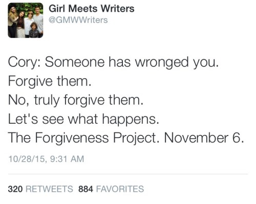 bmgmw: bmgmw: “True Forgiveness” & Maya HartThis writers tweet has me optimistic about the outco