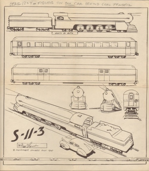 More original production art from the little marvel that was Fleischer’s 1940s Superman cartoon. Loo