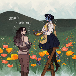 rabdoidal: what a lovely moment between yasha and jester tonight!! i almost cried yall ✨ kofi link in bio if you’re feeling generous ✨ 