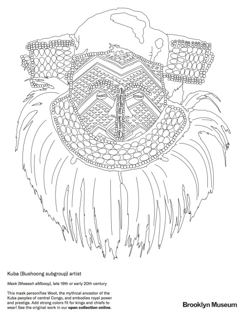 Add strong colors fit for kings and chiefs to wear in this week’s coloring activity. This Afri