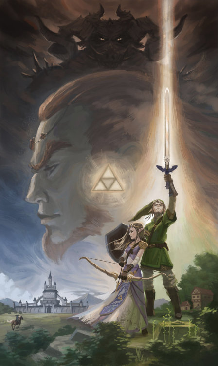 gamingpixels:The Legend of Zelda Fan Arts: Link, Zelda and Ganon “They are the Triforce!” #1 Zelda