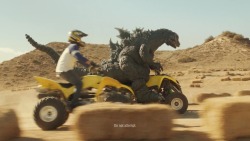 magicmazzic:  If I had the chance to race Godzilla on four-wheelers you wouldn’t be able to fucking stop me. 