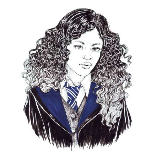 [V] Portrait of my BFF as a badass Ravenclaw. She’d make a killer Hermione, but I respect the sortin