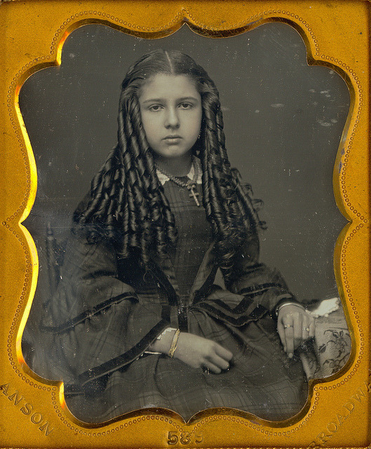facesofthevictorianera:  Victorian Teen with Sausage Curls by Mirror Image Gallery