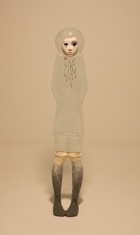 hifructosemag:With their gangly bodies and awkward stances, Korean artist Yu Jinyoung’s transparent 