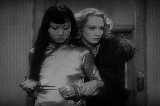 silvercreations:Anna May Wong and Marlene Dietrich in 1932′s Shanghai Express.