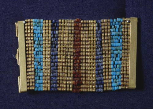 Bracelet of Princess Khnumit This bracelet is made out of gold, semi-precious stones and glass paste
