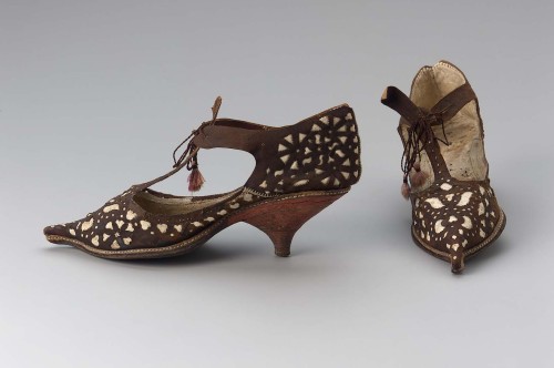 Punched Leather Tie Shoes, ca. early 18th centuryvia MFA