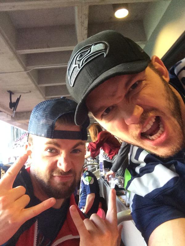 anerdycall:  Chris Evans and Chris Pratt at Superbowl