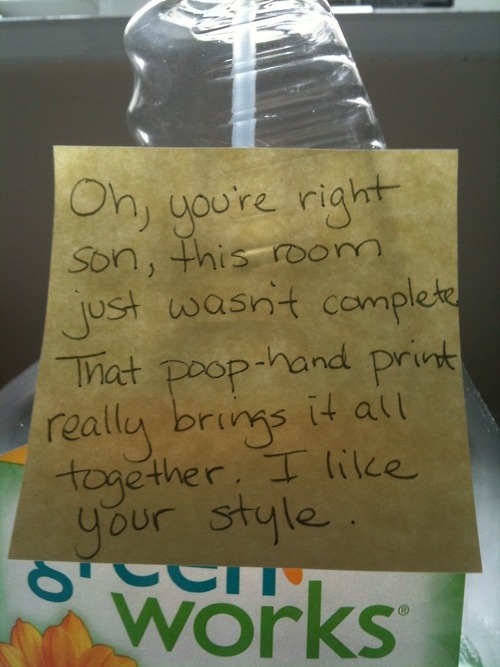 drugcartels:  stay at home dad leaves post its for his wife (part 2 ya lil shits) 