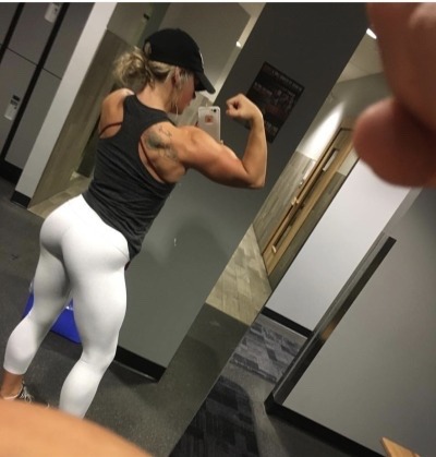 Wow what a sexy woman Go follow her on Instagram @ccook432 to see more of this muscular beauty!