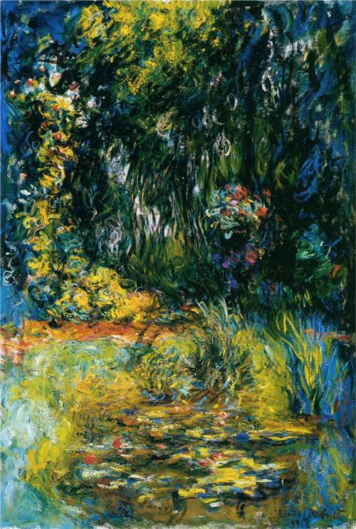 lonequixote:  Water Lily Pond, 1918 ~ Claude Monet
