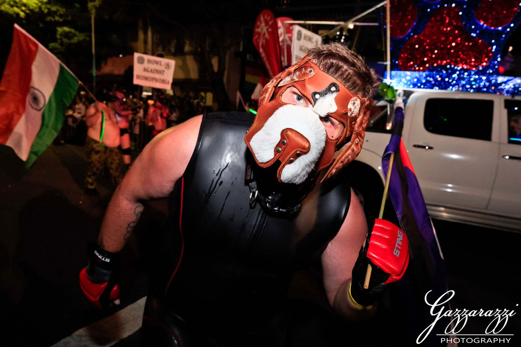 New pack member Arrow photographed at the Sydney Gay &amp; Lesbian Mardi Gras