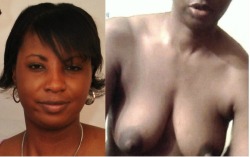 naked-african-girl:  my wife’s tits …..