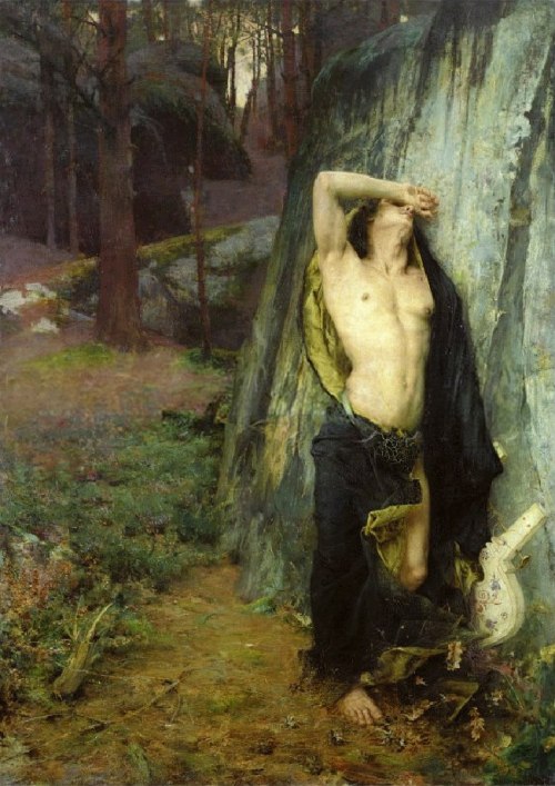 Pascal Dagnan-Bouveret (1852-1929) "Orpheus' Sorrow" (1876) Oil On Canvas 