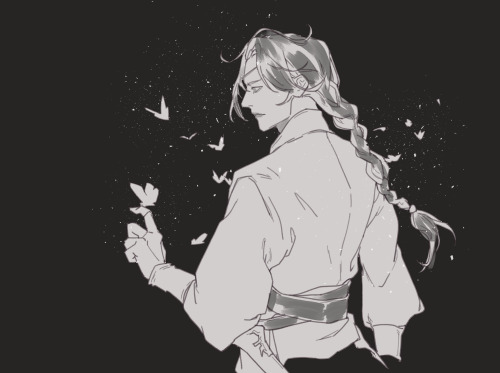 za-kyu:Hua Cheng lineart for another art collab