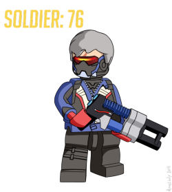 Avastindy:in Honor Of Lego Overwatch, Here Is Soldier 76 As A Lego Minifigure! Art