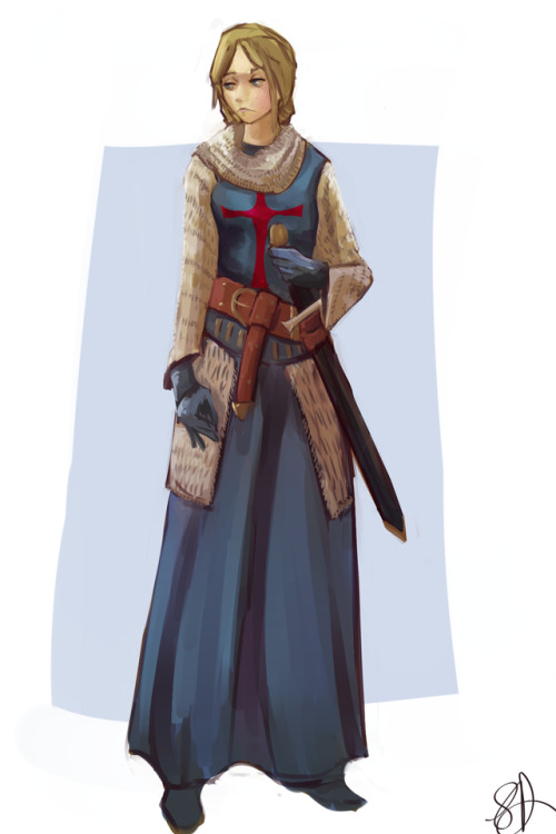 kookriart: a bit more knight lady. Deviated a bit from the study (especially the face) but it came o