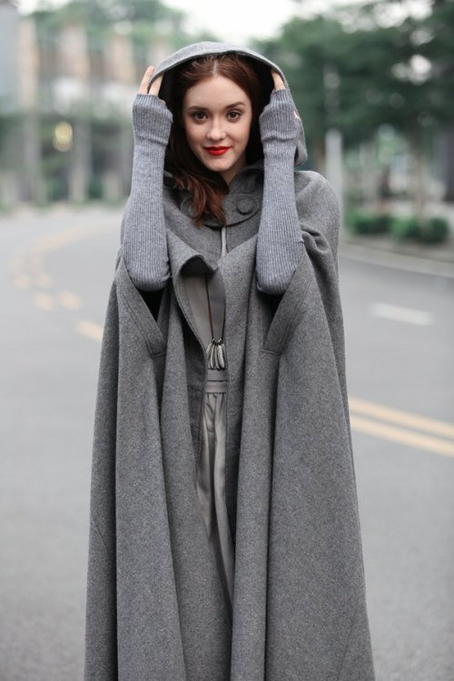 sosuperawesome: Hooded Wool Cloaks and CoatsLinennaive on Etsy