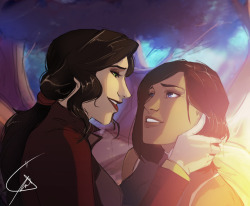 nikanono:Im jumping back to my roots and drawing Korrasami &lt;3