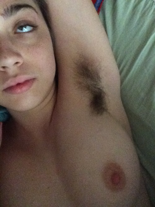 Women's hairy armpits