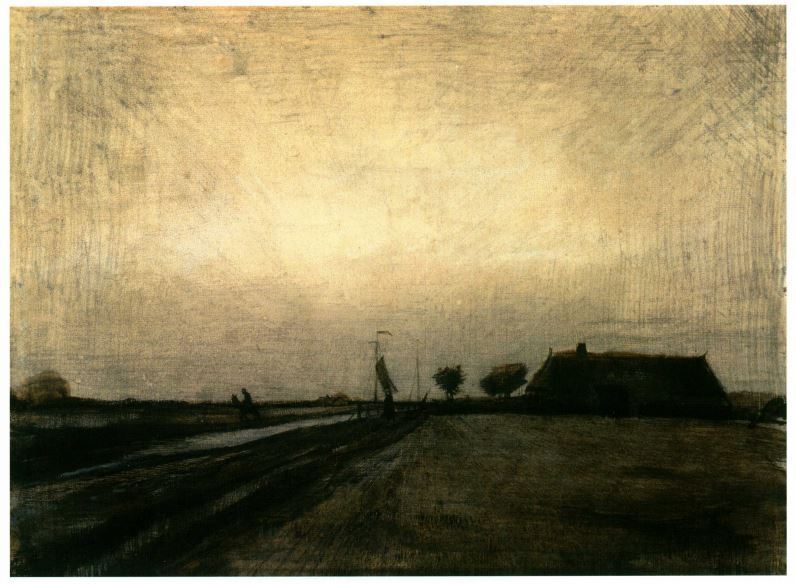 mythologyofblue:Vincent van Gogh, Landscape in Drenthe, 1883 (via whacher) +