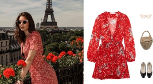 Untitled #108 by kennahook featuring cat-eye glasses ❤ liked on PolyvoreIRO short red dress, $410 / 