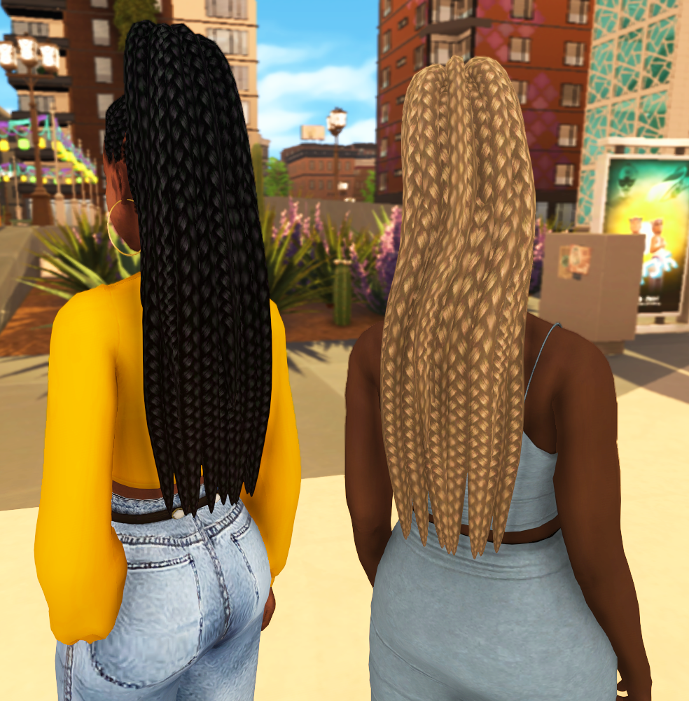 sims 4 cc hair braids