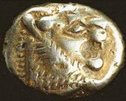 coolartefact:  Oldest surviving coin. 2700 years old. From Efesos, Greece. [294x236]Source: http://i.imgur.com/P6GbhFX.jpg