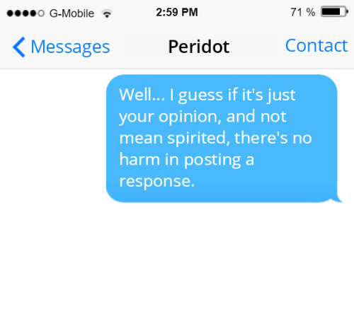 Jeepers. Steven needs to decide which call Peridot should answer before he Literally Actually Dies. Who’s it gonna be?- Answer Delmarva News- Answer Cat SnaxVote here (poll closed) (Not sure what’s going on? Catch up here)    