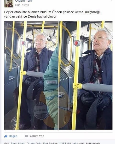 Beyler otobüste bi amca...