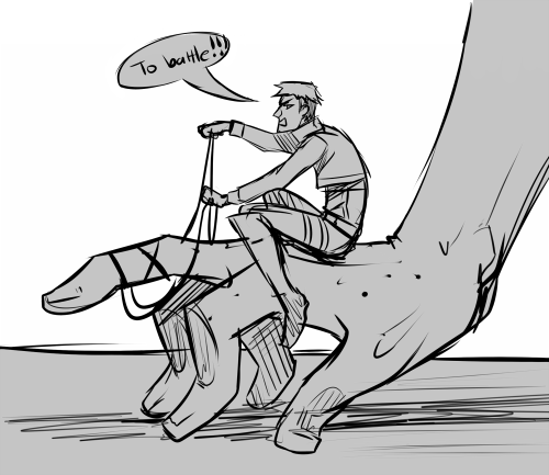 moni158:  …Jean and Titan!Marco are horsing around…  My immaturity knows no boundaries.