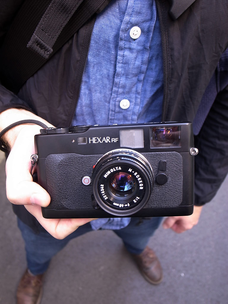 tokyo camera style — Shinjuku Konica Hexar RF with a Minolta M