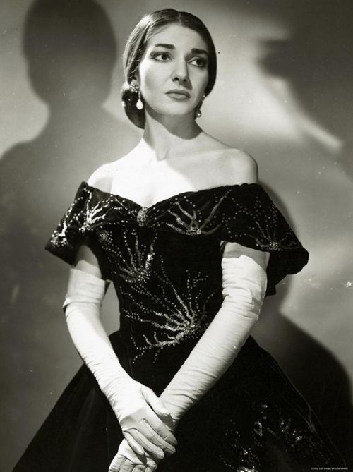 Publicity photo of Maria Callas (1923 – 1977) as Violetta in La Traviata at the Royal Opera House (1