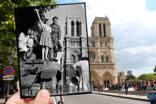thecreativejungle: El fotógrafo estadounidense Julien Knez utiliza antiguas fotografías de París par
