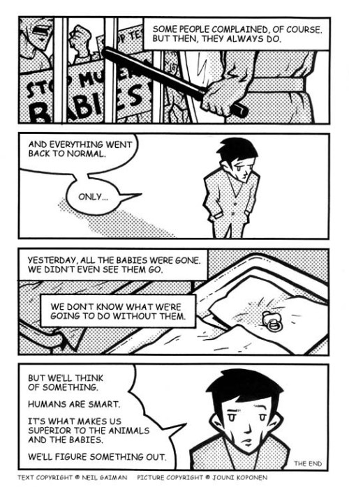 vegan-art:  &ldquo;Babycakes&quot;  |  Neil Gaiman &amp; Jouni Koponen