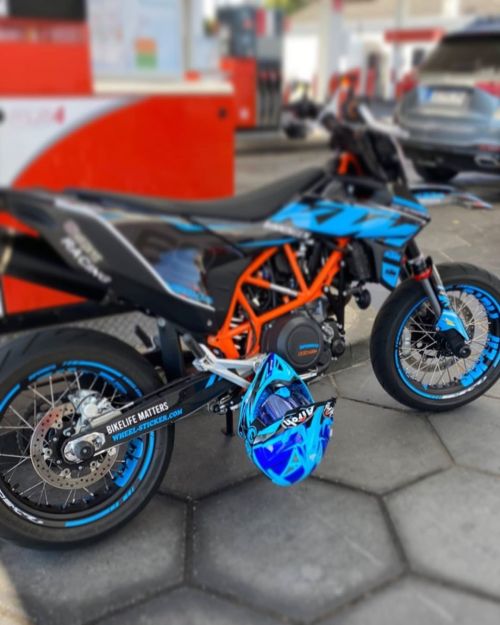 Kundenfoto @veoxys customer photo - KTM SMCR 690 - &ldquo;SUPERMOTO&rdquo; Design in light blue by w