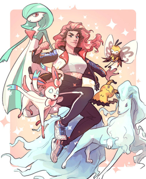  knocked out my gymsona!I have a fairy type gym, and everyone knows I have a giant crush on Leon exc