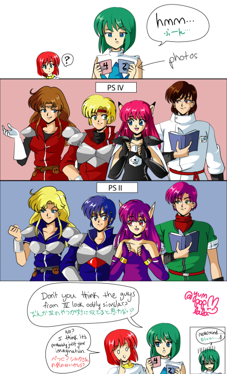 yumpoplala: silly little comic based on Phantasy Star, shocking I know that I would draw Phantasy St