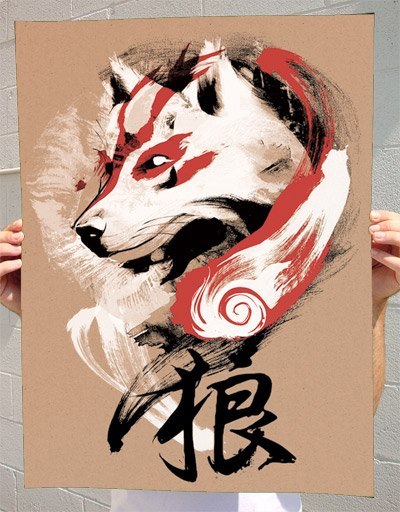 xombiedirge:  Wolf by Jimiyo / Blog / Tumblr 18” X 24” 3 color screen print, stamp and numbered edition of 100. Available HERE